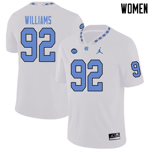 Jordan Brand Women #92 Sylvester Williams North Carolina Tar Heels College Football Jerseys Sale-Whi